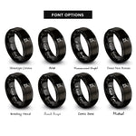 font options for inside engraving on black toggle clamp rings