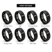 font options for inside engraving on black tokyo skytree rings