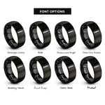 font options for inside engraving on black tokyo skytree rings