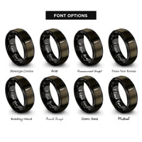 font options for inside engraving on gunmetal & black tokyo skytree rings