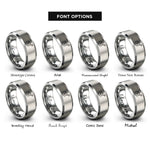 font options for inside engraving on grey toluene methylbenzene rings