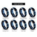 font options for inside engraving on blue & grey tomahawk rings