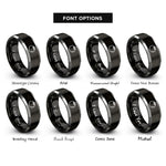font options for inside engraving on black & grey tomato rings