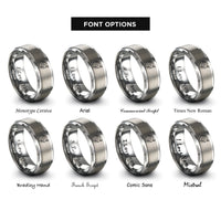 font options for inside engraving on silver tonearm record rings