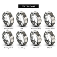 font options for inside engraving on silver tongs rings