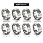 font options for inside engraving on silver tongs rings
