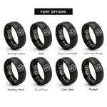 font options for inside engraving on black tool chest rings