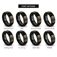 font options for inside engraving on gunmetal & black tool chest rings