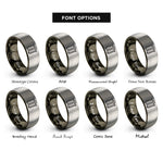 font options for inside engraving on gunmetal & gray tool chest rings