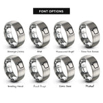 font options for inside engraving on gray tooltip bubble rings