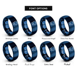 font options for inside engraving on blue tooth rings