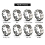 font options for inside engraving on gray toothbrush rings
