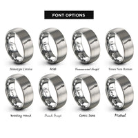 font options for inside engraving on gray toothbrush rings