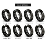font options for inside engraving on black & grey torque wrench rings