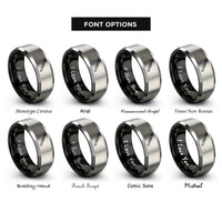 font options for inside engraving on black & gray torque wrench rings