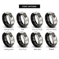 font options for inside engraving on black & gray torque wrench rings