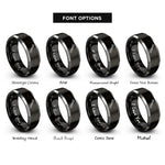 font options for inside engraving on black & gray torque wrench rings