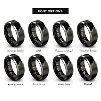 font options for inside engraving on black & gray torque wrench rings