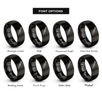 font options for inside engraving on black torque wrench rings