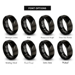 font options for inside engraving on black torque wrench rings