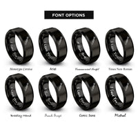 font options for inside engraving on black torque wrench rings