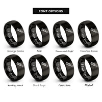 font options for inside engraving on black torque wrench rings