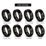 font options for inside engraving on black torque wrench rings