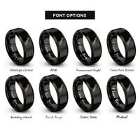font options for inside engraving on black torque wrench rings