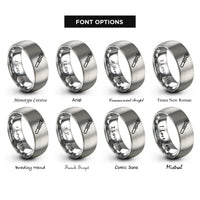 font options for inside engraving on grey torque wrench rings
