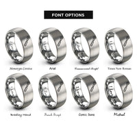 font options for inside engraving on grey torque wrench rings