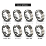 font options for inside engraving on gray torque wrench rings