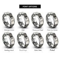 font options for inside engraving on gray tower bridge rings