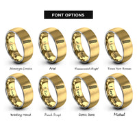 font options for inside engraving on gold & grey tower pisa rings