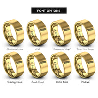 font options for inside engraving on gold tower pisa rings