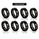 font options for inside engraving on black toxic skull crossbones rings