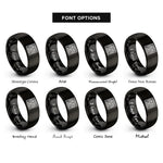 font options for inside engraving on black tracery panel rings