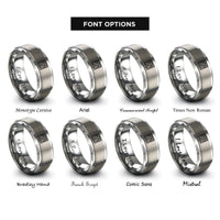 font options for inside engraving on silver tracery panel rings