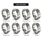 font options for inside engraving on gray track switch lever rings