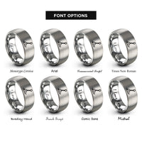 font options for inside engraving on gray track switch lever rings