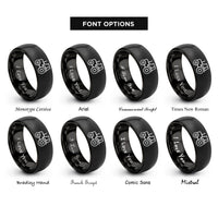 font options for inside engraving on black tractor rings