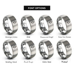 font options for inside engraving on grey trail marker blaze rings