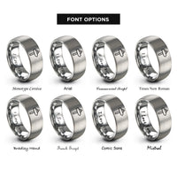 font options for inside engraving on grey trailhead signpost rings