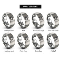 font options for inside engraving on gray train engine stamp rings