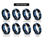 font options for inside engraving on blue & gray tram rings