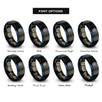 font options for inside engraving on gunmetal & blue transformer symbol rings