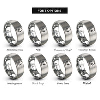 font options for inside engraving on gray transistor rings