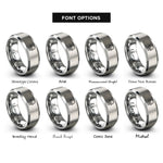font options for inside engraving on grey transistor rings