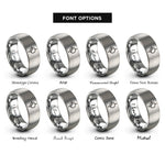 font options for inside engraving on grey transistor symbol rings
