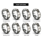 font options for inside engraving on grey transistor symbol rings