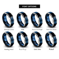 font options for inside engraving on blue & gray transmutation circle rings